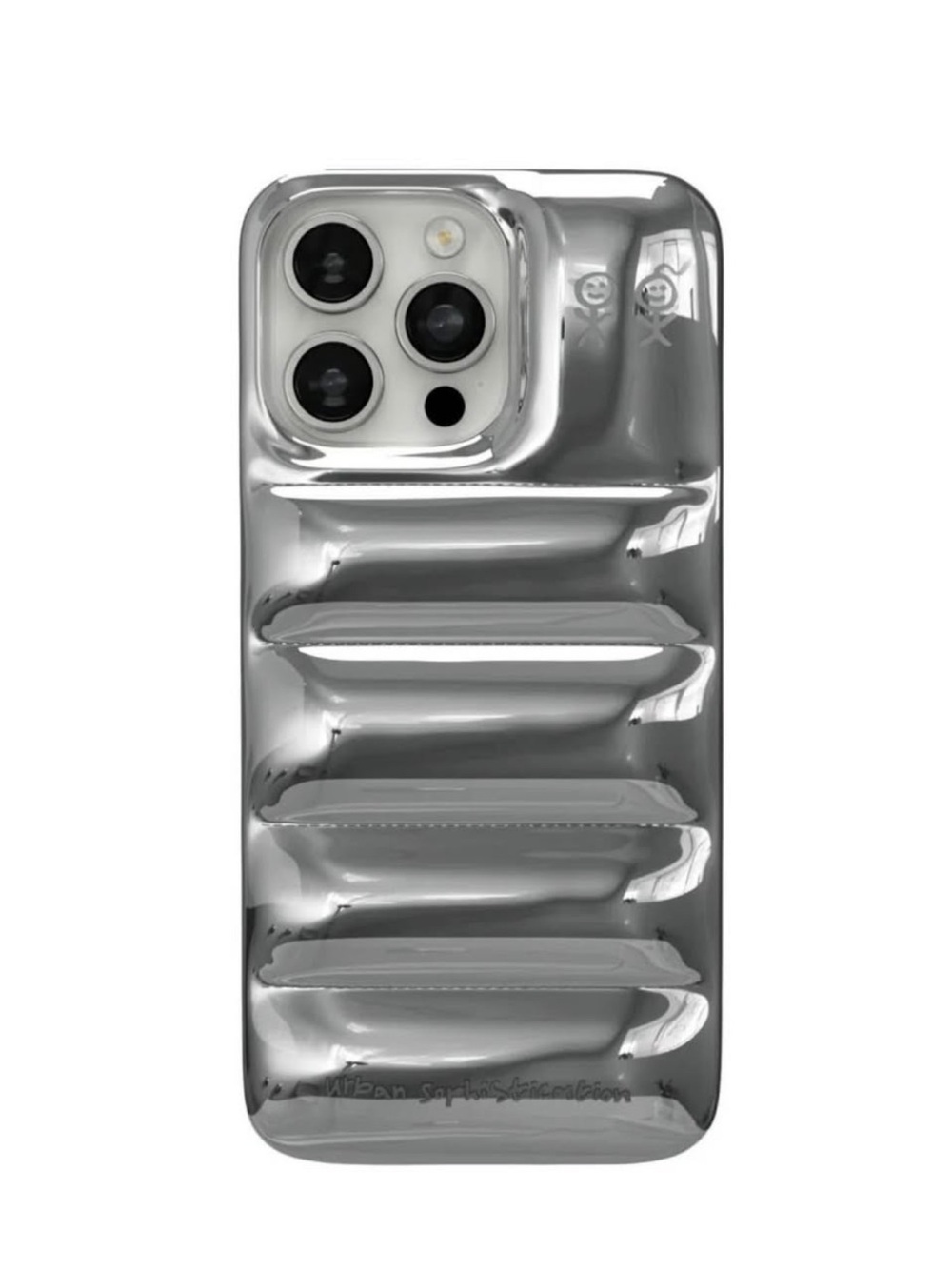iPhone 16 Pro Max Puffer Cushion Phone Case - Metallic - Urban Sophistication